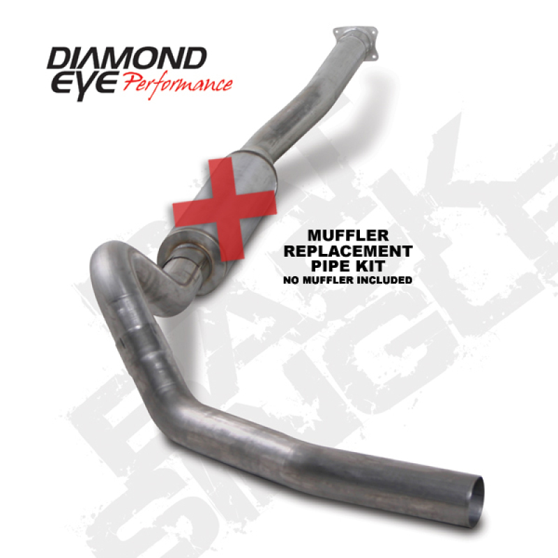 GMC 2500 Performance Exhaust - Diamond Eye Performance - Catback Single Muffler Replacement Pipe - Stainless Steel - `01-`05